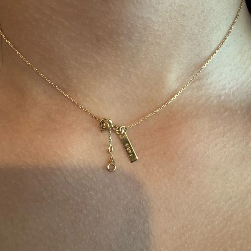 Morganne Bello Black Onyx cushion 18Kt yelow gold necklace - Picture 4 of 4